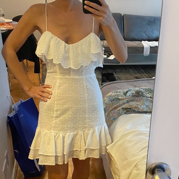 NWT Zara Openwork Embroidered Eyelet Dress - Picture 2 of 5